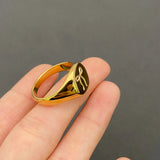 Bow 18K Golden Stainless Steel Ring