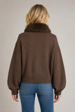 Fireside Faux Fur Cardigan (Brown)