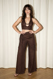 Fringe Wrap Three Piece Set (Brown)