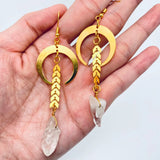 18k Crystal Drop Earrings