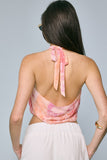Sundry Park Halter Mesh Top (Pink Park)