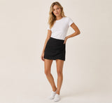 Buttery Techno Side Pleated Skort (Black)