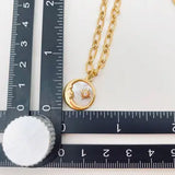 Moon Round Pendant Necklace