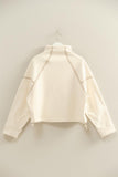 Cassie Half-Zip Pullover (Ivory)