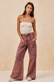 Vintage Wash Tie-Waist Pants