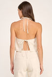 Soft Halter Cropped Top (Ecru)