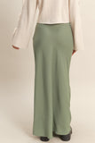 Celeste Satin Skirt (Sage)