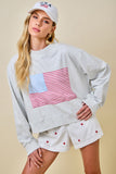 Mockneck American Flag Sweatshirt