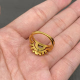 Goddess Crown 18K Gold Plated Ring