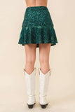 Holly Sequin Skirt (Hunter Green)