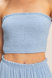 Tube Top & Tiered Skirt Set (Powder Blue)