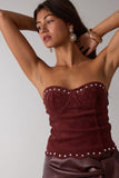 Rebel Studded Top (Merlot)