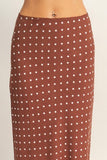 Timeless Muse Polka Dot Skirt (Chestnut)