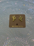 Cactus Earrings (Gold)