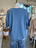 Lake Tahoe Long Crop Tee (indigo)