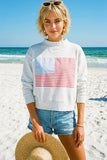 Mockneck American Flag Sweatshirt