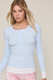 Livvy Layered Longsleeve (Blue)