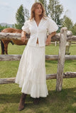 Elevated Embroidered Puff Sleeve Shirt