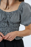 Gingham Darling Top (Black)
