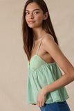 Baby Sage Cami Babydoll Top (Green)