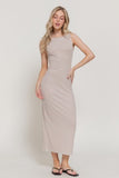 Essential Stripe Dress (Khaki)