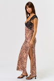 Leopard Mesh Maxi Dress