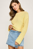 Cozy Morning Knit Sweater (Butter Yellow)
