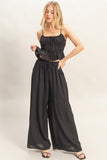Tiered Tank & Palazzo Set (Black)