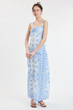 Blue Hermes Maxi Dress