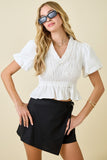Macy Linen Wrap Skort (Black)