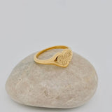 F*uck Off" Heart-Shaped 18K Gold Plated Ring