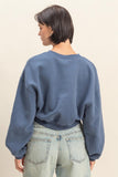 Everyday Cropped Sweatshirt (Dusty Navy)