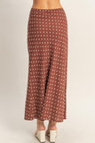 Timeless Muse Polka Dot Skirt (Chestnut)