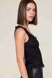 Arie Lace Layering Top (Black)