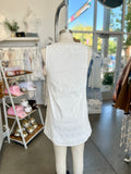 Lovely Babydoll Swing Mini Dress (White)