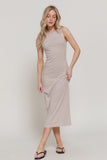 Essential Stripe Dress (Khaki)