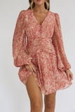Here Comes The Sun Mini Dress (Pink Floral)
