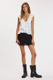 Cascading Ruffle Lace Top (White)
