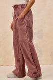 Vintage Wash Tie-Waist Pants