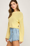 Cozy Morning Knit Sweater (Butter Yellow)