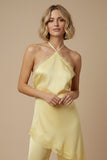 Sunshine Satin Lace Halter Jumpsuit