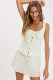 Ruffle Lace Top & Mini Skort Set