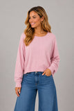Round Neck Seam Detail Pullover (Bubble Gum)