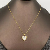 Shell 18K Gold Heart Charm Necklace