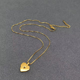 Shell 18K Gold Heart Charm Necklace