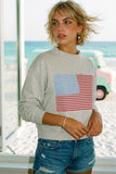 Mockneck American Flag Sweatshirt