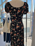Wildflower Wish Midi Dress (Black)