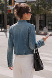 Mili Button Fitted Denim Jacket