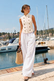 Mariah Sleeveless Button Shirt
