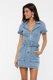 Blythe Belted Denim Mini Dress